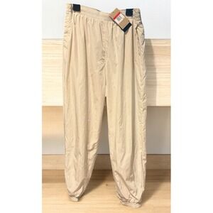 Nike Women's Mid-Rise Oversized Baggy Woven Joggers Pants Sports Cream Sz L $85